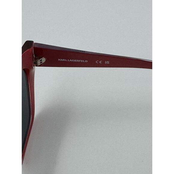 Karl Lagerfeld Burgundy Cat-Eye Sunglasses KL6145S with Case - Picture 4 of 5
